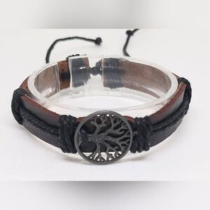 Men's leather bracelet Tree of life new e48